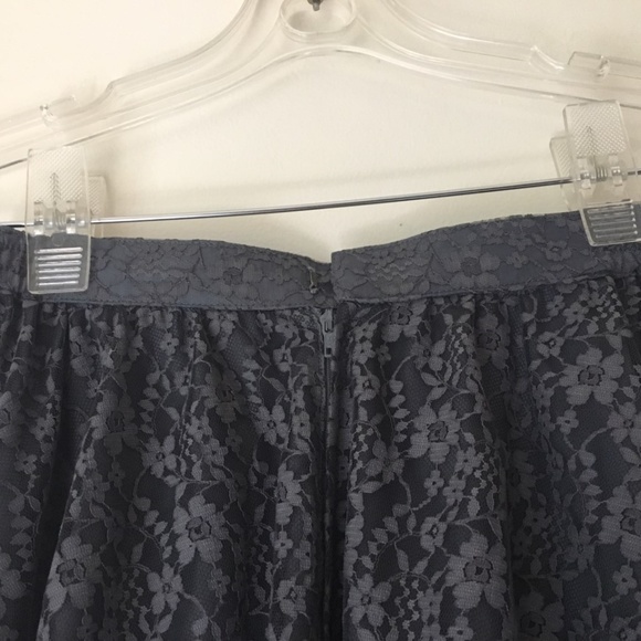 Beautiful Vintage Lace Midi Flare Skirt Grey 0P - Picture 4 of 5